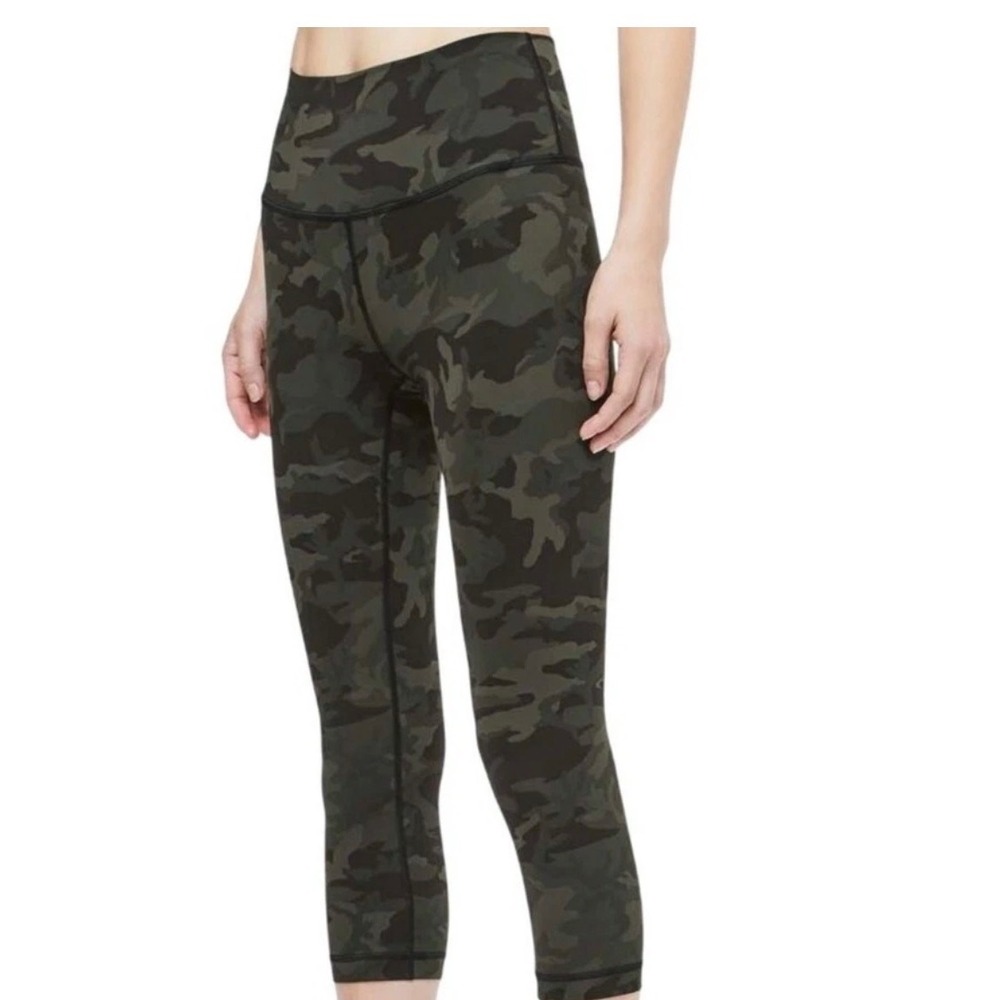 Lululemon Wunder Under High-Rise Tight 25 Luxtreme Camo Deep‎ Green Coal Size 10